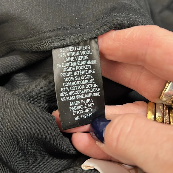 TWP Friday Night Black Wool Twill Tux Stripe Pant Size 12 - Picture 10 of 14